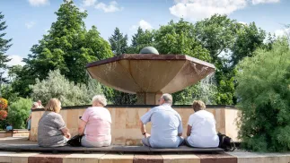 Fontanna Grzybek w Ciechocinku Fot. PAP/Tytus Żmijewski