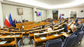 Warszawa, posiedzenie Senatu. Fot. PAP/Rafał Guz