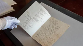 Rękopis Adama Mickiewicza Fot. PAP/Wojtek Jargiło