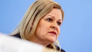 Ministra spraw wewnętrznych RFN Nancy Faeser. Fot. EPA/FILIP SINGER