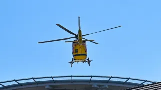 Śmigłowiec LPR Fot. PAP/Marcin Bielecki