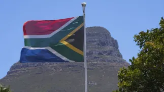 Flaga RPA. Fot. PAP/EPA/NIC BOTHMA