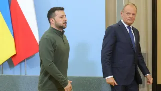 Donald Tusk i Wołodymyr Zełenski, fot. PAP/Rafał Guz