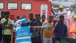 Migranci. Fot. EPA/Carlos De Saa