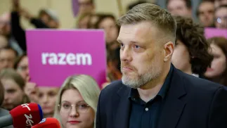 Adrian Zandberg. Fot. PAP/Tomasz Gzell