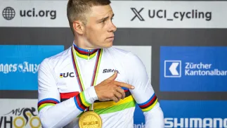 Remco Evenepoel. Fot. PAP/EPA/MICHAEL BUHOLZER