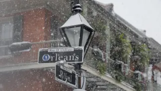 Śnieg w Nowym Orleanie Fot. PAP/EPA/DERICK HINGLE