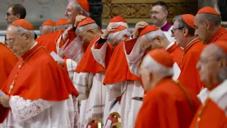 Kardynałowie podczas konsystorza w grudniu 2024 r. Fot. FABIO FRUSTACI/PAP/EPA