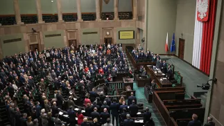Sejm, sala plenarna. Fot. PAP/Marcin Obara