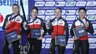 Polska sztafeta kobiet w składzie: Natalia Maliszewska, Kamila Stormowska, Nikola Mazur i Gabriela Topolska	Fot. PAP/EPA