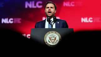 Wiceprezydent USA J.D. Vance, fot. PAP/EPA/WILL OLIVER