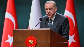 Prezydent Turcji Recep Tayyip Erdogan. Fot. EPA/NECATI SAVAS