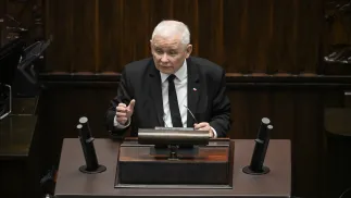 Prezes PiS Jarosław Kaczyński, fot. PAP/Marcin Obara