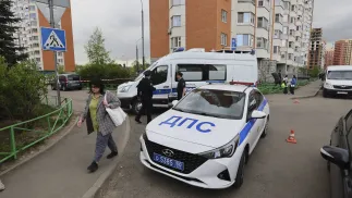 Miejsce zamachu na generała Moskalika. Fot. EPA/YURI KOCHETKOV