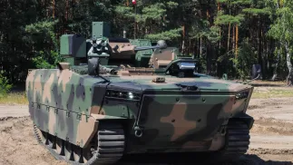 Bojowy pływający wóz piechoty Borsuk Fot. PAP/Jakub Borowski