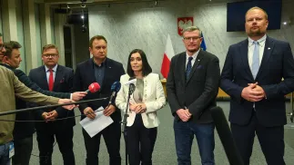 Posiedzenie sejmowej Komisji śledczej ds. inwigilacji systemem Pegasus Fot. PAP/Piotr Nowak