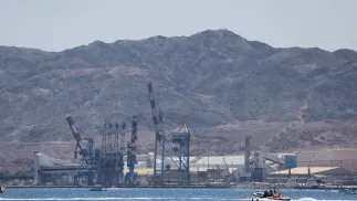 Port w Ejlacie, fot. PAP/EPA/ABIR SULTAN