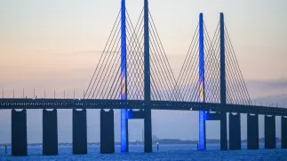 Most nad Sundem. Fot. EPA/JOHAN NILSSON