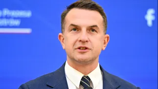 Rzecznik rządu Adam Szłapka. Fot. PAP/Radek Pietruszka