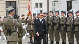 Prezydent RP Andrzej Duda podczas uroczystości pożegnania z Siłami Zbrojnymi RP. Fot. PAP/Piotr Nowak