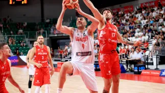 Mecz towarzyski koszykarzy w Sosnowcu (zdjęcie ilustracyjne). Fot. PAP/Jarek Praszkiewicz