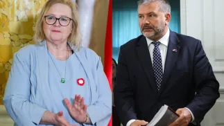 Małgorzata Manowska i Waldemar Żurek Fot. PAP/Albert Zawada/Rafał Guz