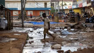 Zniszczenia na Jamajce Fot. PAP/EPA/Orlando Barría