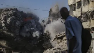 Zniszczenia w Strefie Gazy, fot. PAP/EPA/MOHAMMED SABER