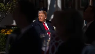 Prezydent Donald Trump. Fot. PAP/EPA/ALLISON ROBBERT / POOL