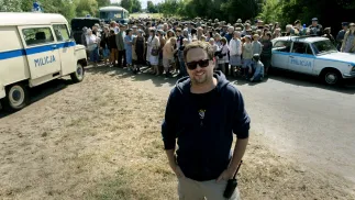 Jan Holoubk na planie. Fot.: TVN Warner Bros. Discovery/Marcin Makowski