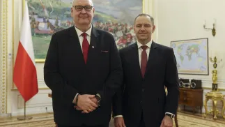 Bogdan Święczkowski (L) i Karol Nawrocki (P). Fot. KPRP/Łukasz Błasikiewicz