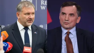 Waldemar Żurek i Zbigniew Ziobro Fot. PAP/Jakub Kaczmarczyk/Art Service