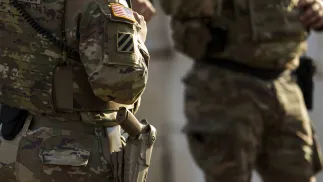 Żołnierze Gwardii Narodowej, zdjęcie ilustracyjne, fot. PAP/EPA/WILL OLIVER