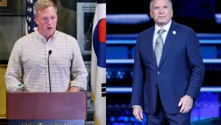 Daniel Driscoll (L) i Steve Witkoff (P). Fot. EPA/YONHAP//CRISTOBAL HERRERA-ULASHKEVICH