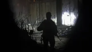 Bojownik Hamasu. Zdj. ilustracyjne.  Fot. PAP/EPA/MOHAMMED SABER