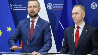 Poland's Ministry of Defence Wladyslaw Kosiniak-Kamysz and deputy Defence Minister Cezary Tomczyk. Photo/ PAP/Rafał Guz