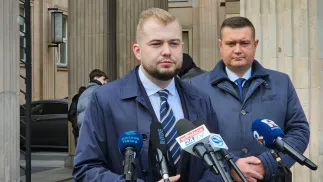 Posłowie PiS Michał Moskal i Marcin Porzucki. Fot. x/Prawo i Sprawiedliwość