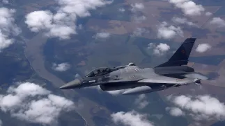 F-16 Fighting Falcon. Fot. PAP/EPA/ROBERT GHEMENT