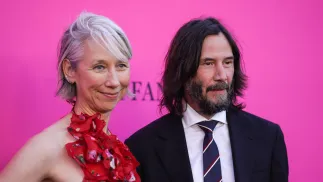 Keanu Reeves i Alexandra Grant. Fot. PAP/EPA/Allison Dinner