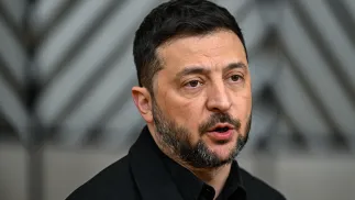 Prezydent Ukrainy Wołodymyr Zełenski. Fot. PAP/Wiktor Dąbkowski