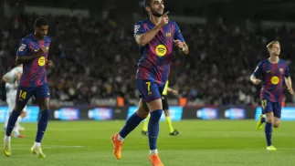 Piłkarze FC Barcelony, fot. PAP/EPA/EFE/Enric Fontcuberta