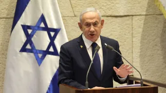 Benjamin Netanjahu Fot. PAP/EPA/ABIR SULTAN