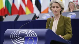 Szefowa Komisji Europejskiej Ursula von der Leyen. Fot. PAP/EPA/RONALD WITTEK