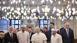 Papież odwiedził Błękitny Meczet w Stambule. Fot. PAP/EPA/ALESSANDRO DI MEO