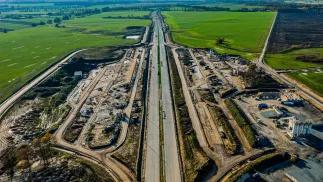 Oddanie do użytku całości Trasy Kaszubskiej od Gdyni Wielkiego Kacka do Słupska planowane jest w I połowie 2026 roku. Fot. X/GDDKiA Gdańsk