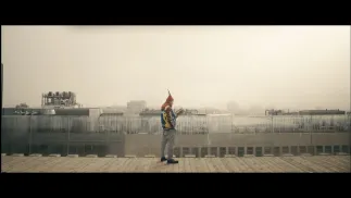 Fot. Vena Art - kadr z filmu, Jarosław Koziara na dachu CSK w Lublinie