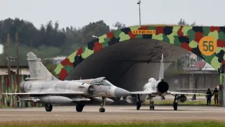 Myśliwce Mirage 2000 tajwańskich sił powietrznych Fot. PAP/EPA/RITCHIE B. TONGO