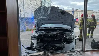 Zdjęcie z miejsca zdarzenia Fot. PSP Gdynia