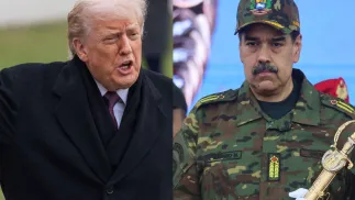 Prezydent USA Donald Trump i przywódca Wenezueli Nicolas Maduro. Fot. PAP/EPA/SHAWN THEW/MIGUEL GUTIERREZ