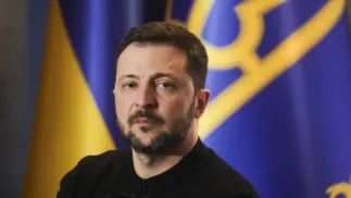 Prezydent Ukrainy Wołodymyr Zełenski Fot. PAP/EPA/TERESA SUAREZ